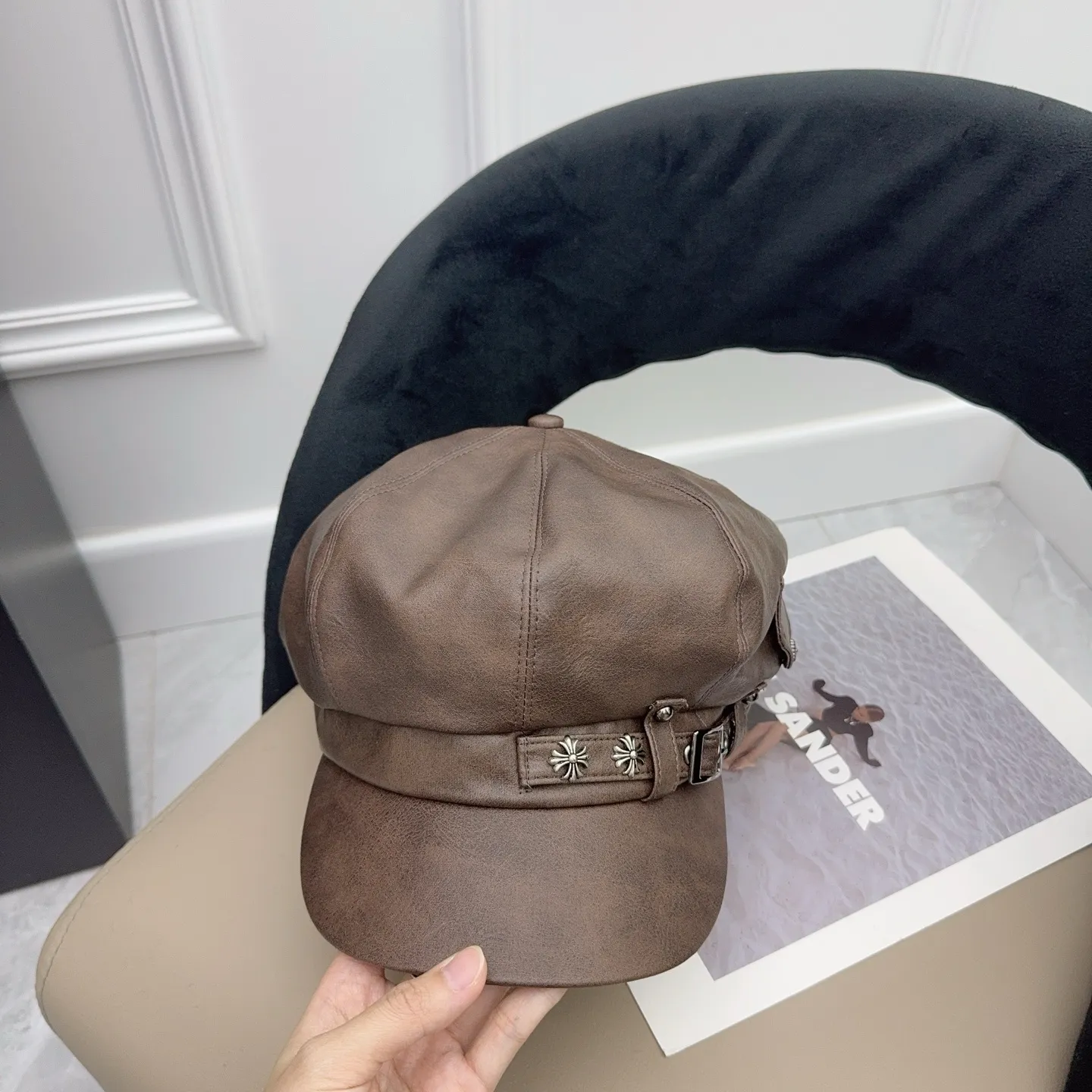 Croixin ✝️ High-end leather octagonal hat, heavy-duty design!